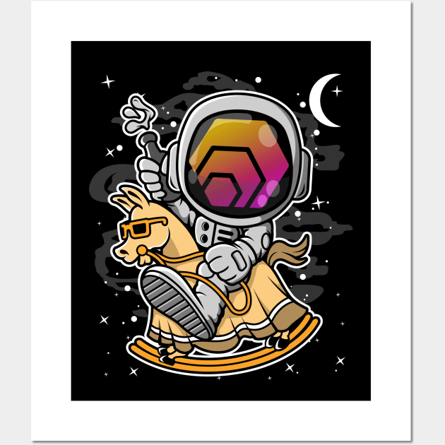 Astronaut Horse HEX Coin To The Moon HEX Crypto Token Cryptocurrency Blockchain Wallet Birthday Gift For Men Women Kids Wall Art by Thingking About